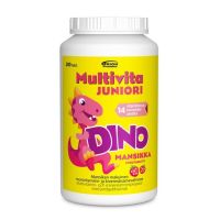 Multivita Juniori Dino Monivitamiini mansikka 100 purutabl