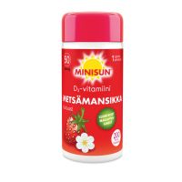 Minisun D-vitamiini 50 Mikrog metsämansikka 200 purutabl