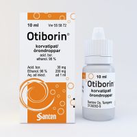 OTIBORIN 30/200 mg/ml 10 ml korvatipat, liuos