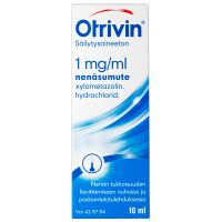 OTRIVIN SÄILYTYSAINEETON 1 mg/ml 10 ml nenäsumute, liuos Freepod-pumppu