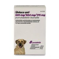 Veloxa vet 525 mg / 504 mg / 175 mg 8 fol purutabletti