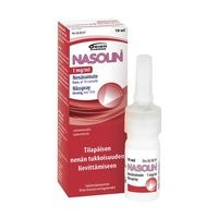 Nasolin 1 mg/ml 10 ml nenäsumute, liuos säilytysaineeton