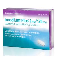 IMODIUM PLUS 2/125 mg 6 fol tabletti