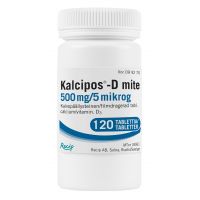 KALCIPOS-D MITE 500 mg/5 mikrog 120 kpl tabletti, kalvopäällysteinen