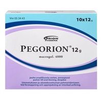 PEGORION 12 g 10 x 12 g jauhe oraaliliuosta varten, annospussi