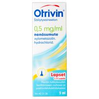 OTRIVIN SÄILYTYSAINEETON 0,5 mg/ml 5 ml nenäsumute, liuos Freepod-pumppu