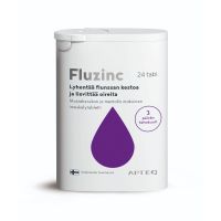 Apteq Fluzinc mustaherukka 24 tabl