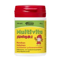 Multivita Juniori mansikka monivitamiini 100 purutabl