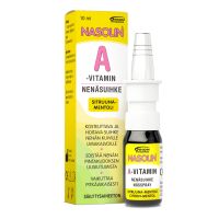 Nasolin A-Vitamin sitruuna-mentoli 10 ml nenäsumute