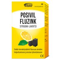 Posivil Fluzink sitruuna-lakritsi 40 imeskelytabl