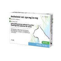 Anthelmin vet 230 mg / 20 mg 2 fol tabletti, kalvopäällysteinen