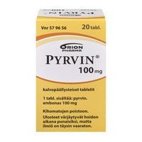 PYRVIN 100 mg 20 kpl tabletti, kalvopäällysteinen