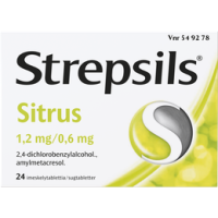 STREPSILS SITRUS 1,2/0,6 mg 24 fol imeskelytabletti