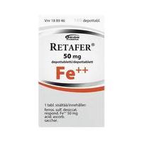 RETAFER 50 mg 100 kpl depottabletti