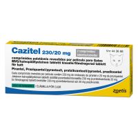 Cazitel 230 mg / 20 mg 2 fol tabletti, kalvopäällysteinen