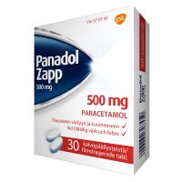 PANADOL ZAPP 500 mg 30 fol tabletti, kalvopäällysteinen