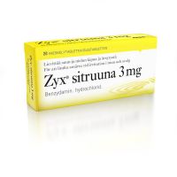 ZYX SITRUUNA 3 mg 20 fol imeskelytabletti