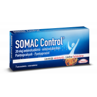 SOMAC CONTROL 20 mg 7 fol enterotabletti