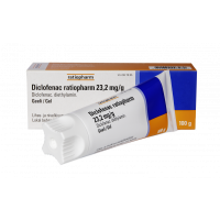 Diclofenac Ratiopharm 23,2 mg/g 100 g geeli