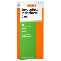 LEVOCETIRIZIN RATIOPHARM 5 mg 10 fol tabletti, kalvopäällysteinen