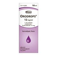 ORODROPS 12 mg/ml 10 ml korvatipat, liuos