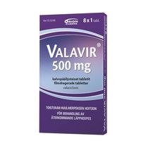 VALAVIR 500 mg 8 fol tabletti, kalvopäällysteinen